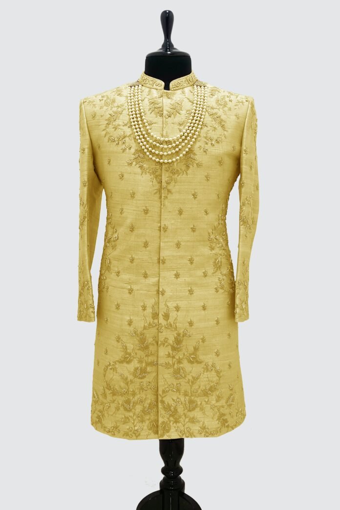 Light Gold Sherwani