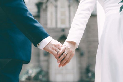 Close-Up View of Couple Holding Hands